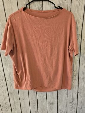 Lululemon Oversized Short Sleeve Top Peach Coral Relaxed Fit Soft Tee Women’s